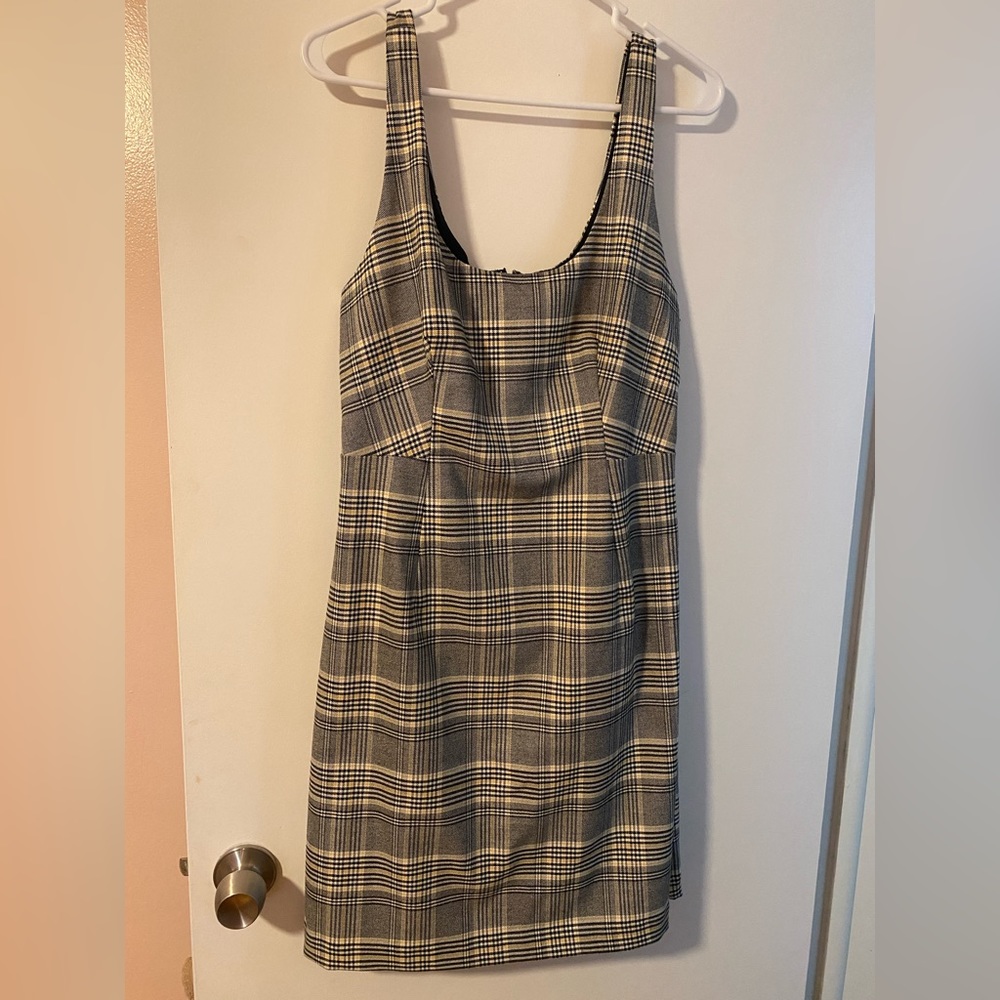 Banana Republic Plaid Pinafore Dress